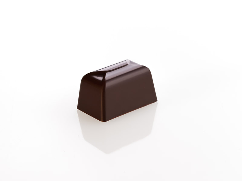 rectangular chocolate on a white background