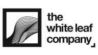  	The white leaf company logo. 